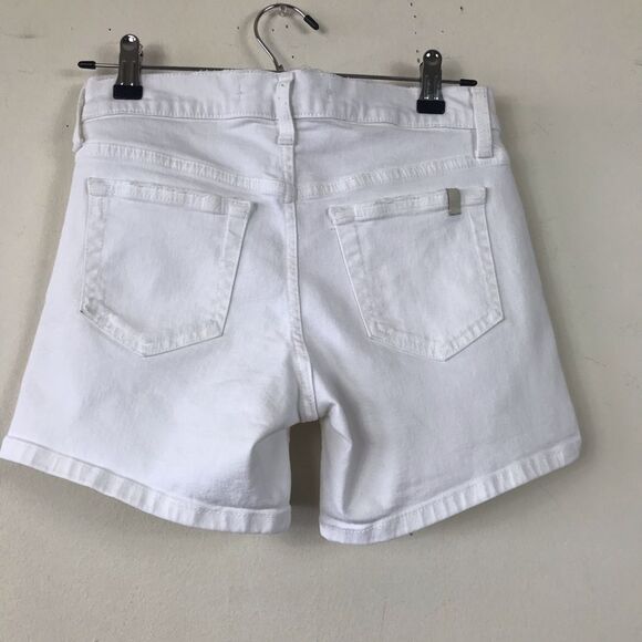 Joe’s Jeans Janel White Denim Roll Up Jean Shorts Size 25 Distressed - Picture 5 of 8